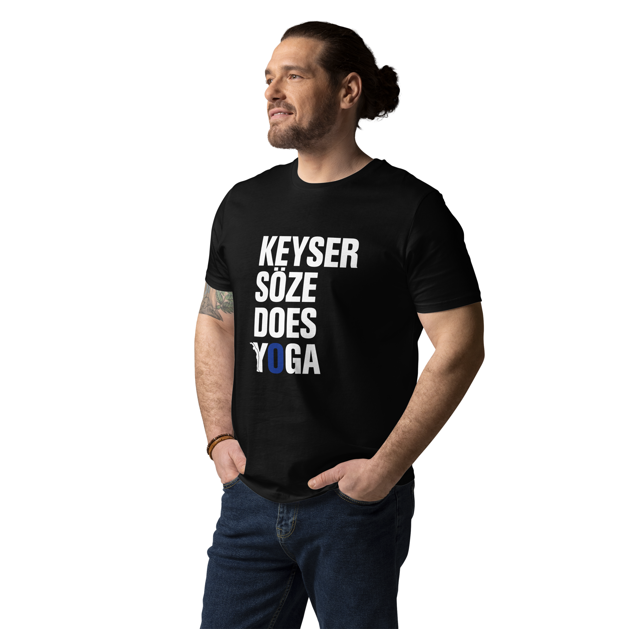 Men's t-shirt - Keyser söze does yoga - eco responsible – YOFE YOGA