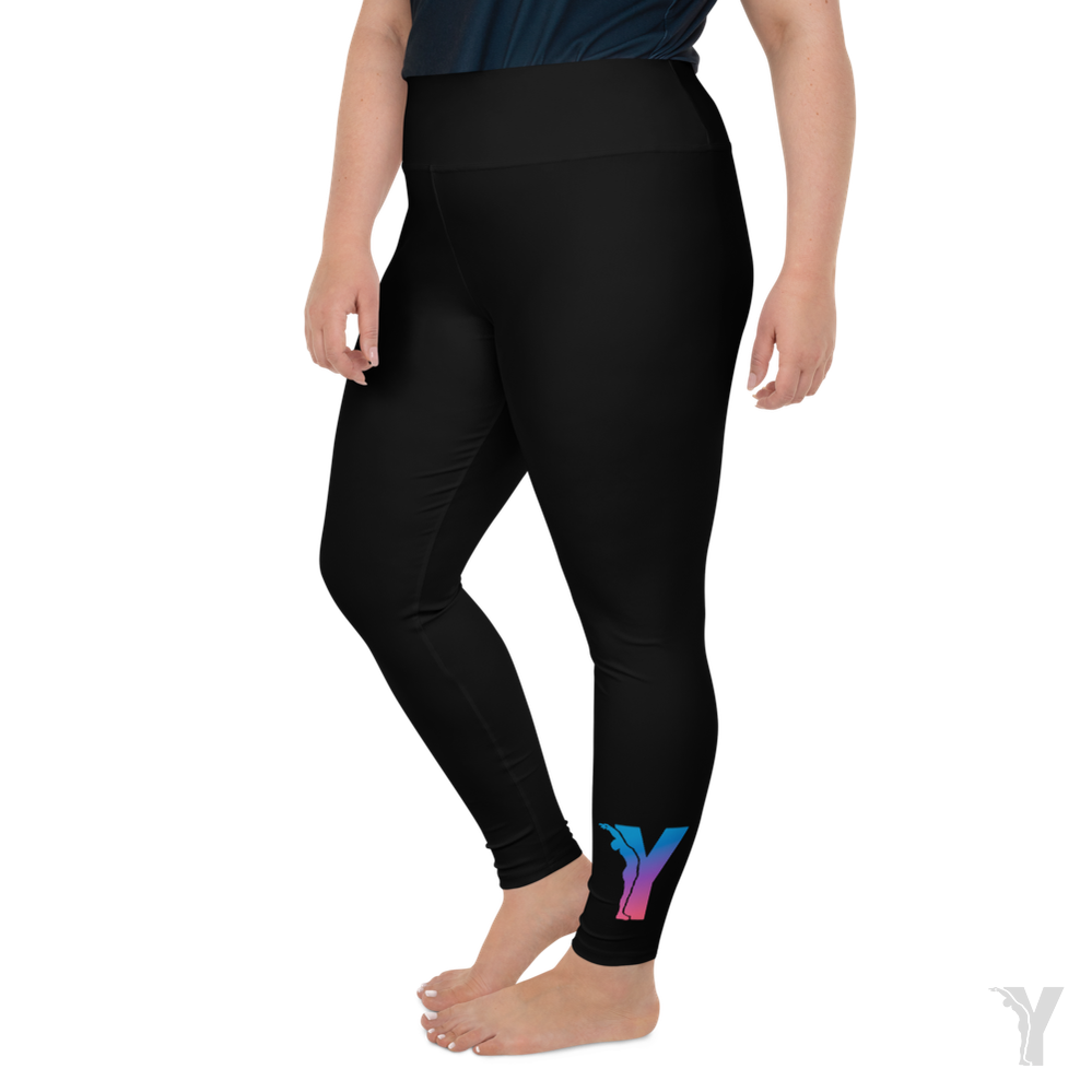 Yofe - yoga leggings - black - plus size - Y gradient BR