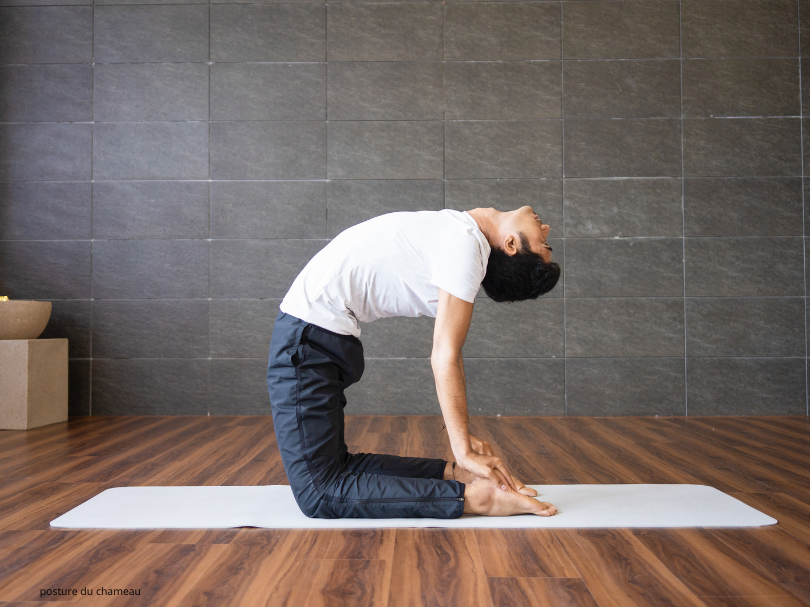 la posture du chameau en yoga