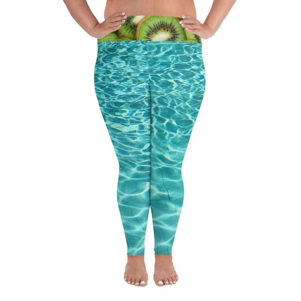 Legging yoga grande taille - Kiwi splash