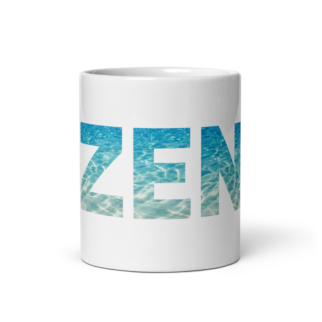Mug Blanc - Zen - Prends une pause, respire, savoure