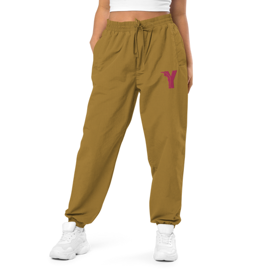 Recycled track pants - Rose embroidered Y logo