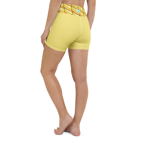 Short de Yoga femme - banane Boost