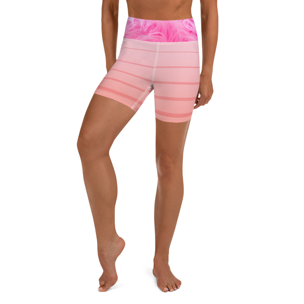 Short de yoga femme - ceinture de plume