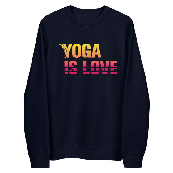 Eco-Responsible "Yoga Is Love" Sweatshirt in Organic Cotton - california