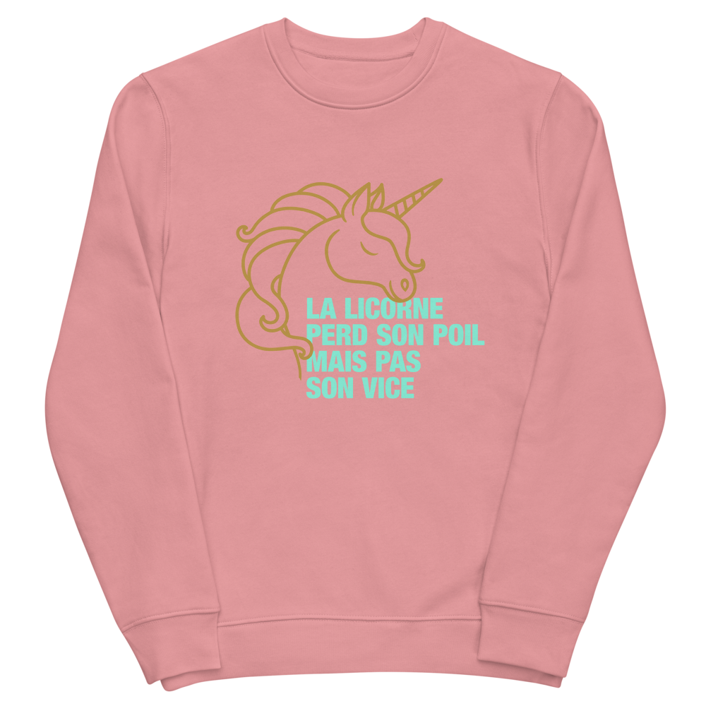 Sweatshirt bio - la licorne