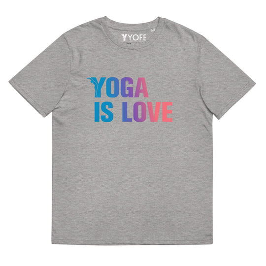 T-shirt Bio - Yoga is love - dégradé B/R-YOFE YOGA