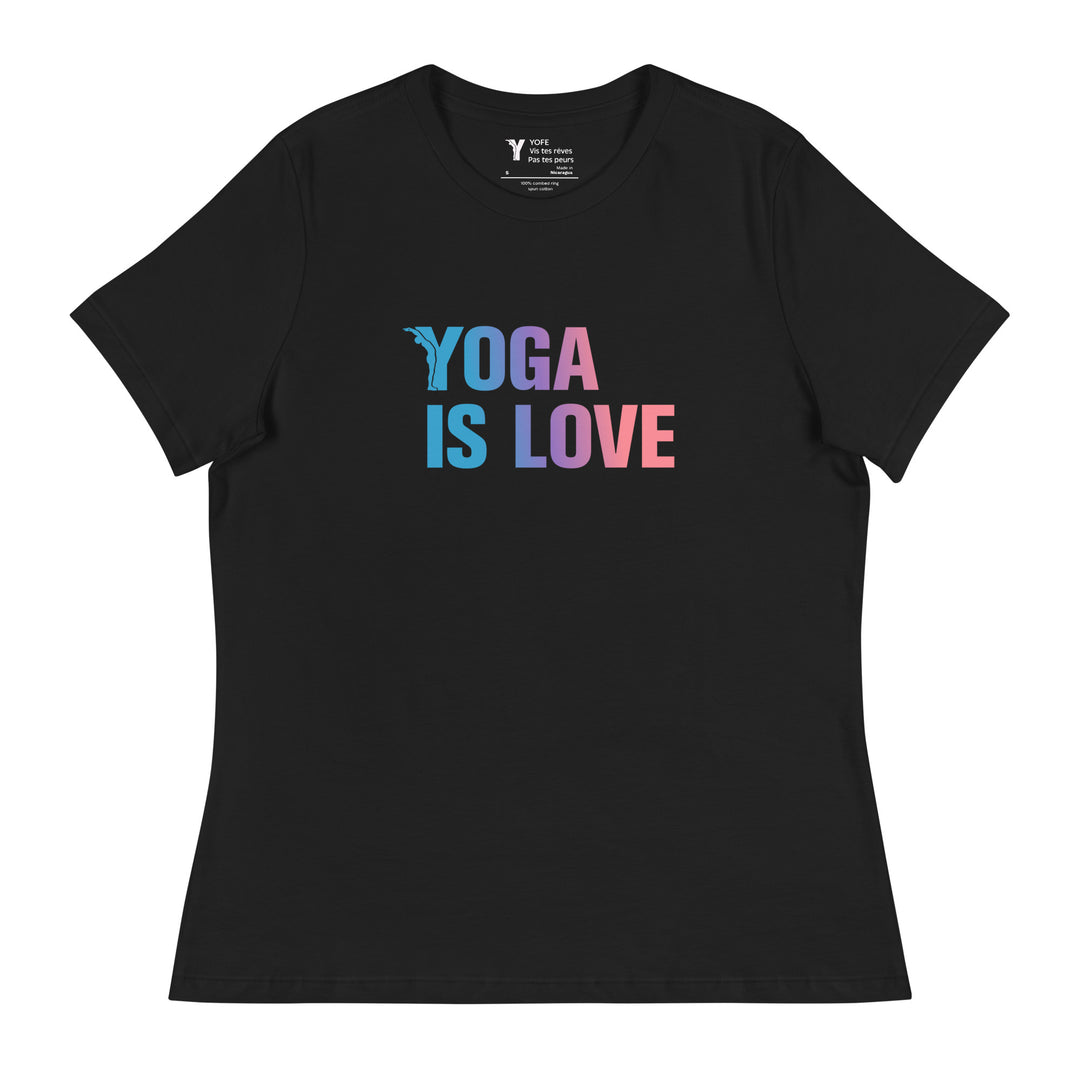 T-shirt ajsuté - femme - yoga is love