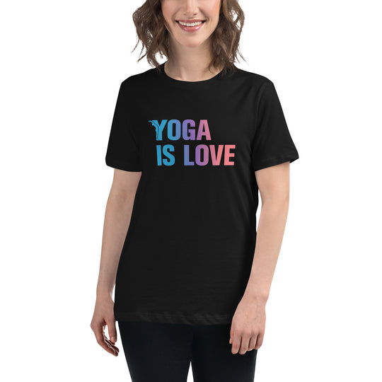 T-shirt ajsuté - femme - yoga is love