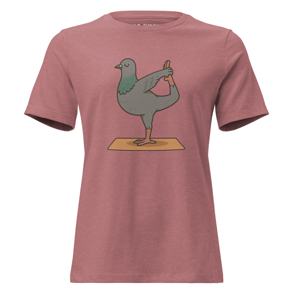T-shirt décontracté - Femme - pigeon arc debout