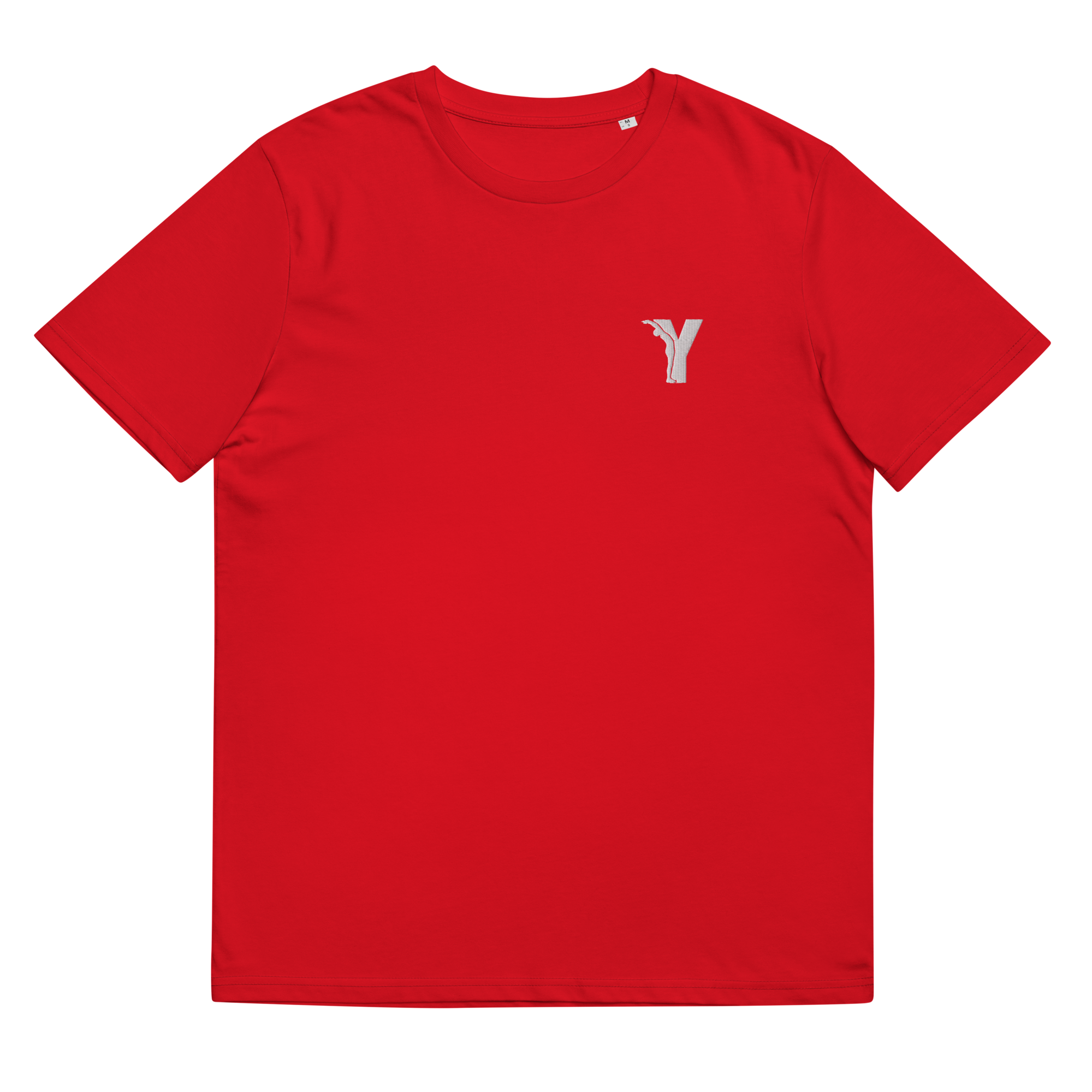 T-shirt en coton biologique - Y brodé blanc-YOFE YOGA