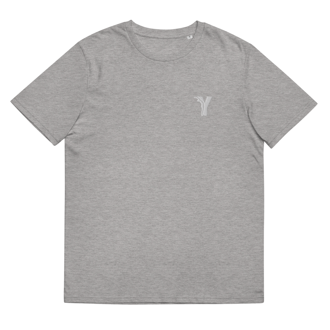 T-shirt en coton biologique - Y brodé blanc-YOFE YOGA