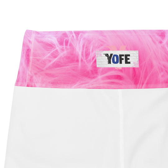 Short de yoga femme - ceinture de plume