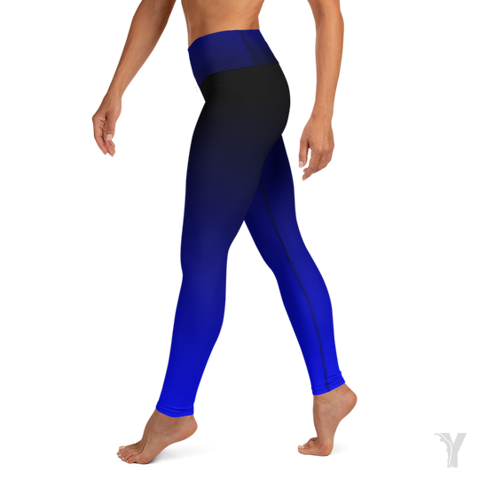 Legging de Yoga - dégradé noir bleu- yofe yoga