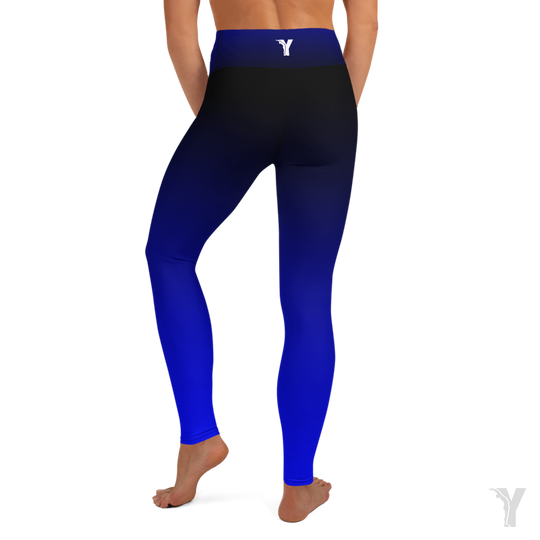 Legging de Yoga - dégradé noir bleu- yofe yoga