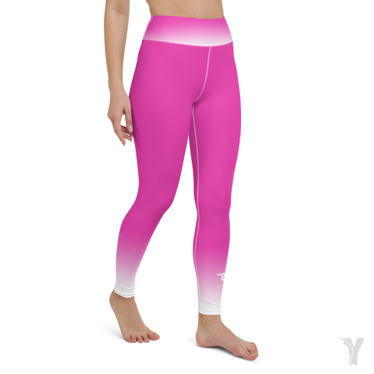 Legging de Yoga - rose fuchsia logo Y blanc-YOFE YOGA