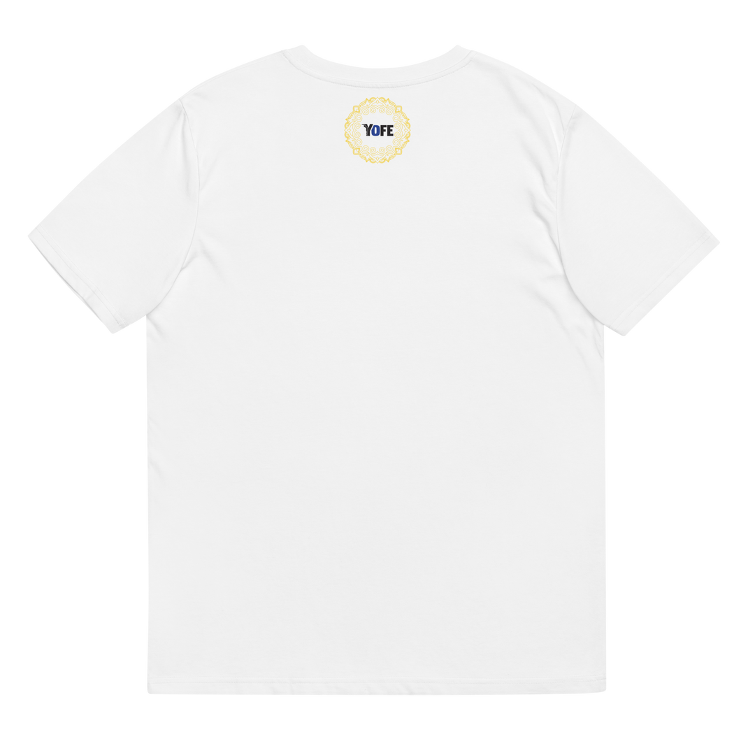 T-shirt homme Keyser Soze does yoga - blanc et sable-YOFE YOGA