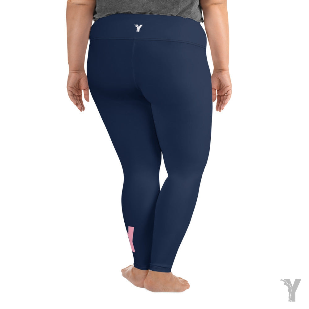 Yofe - legging yoga - dark bleu -grande taille - Y rose