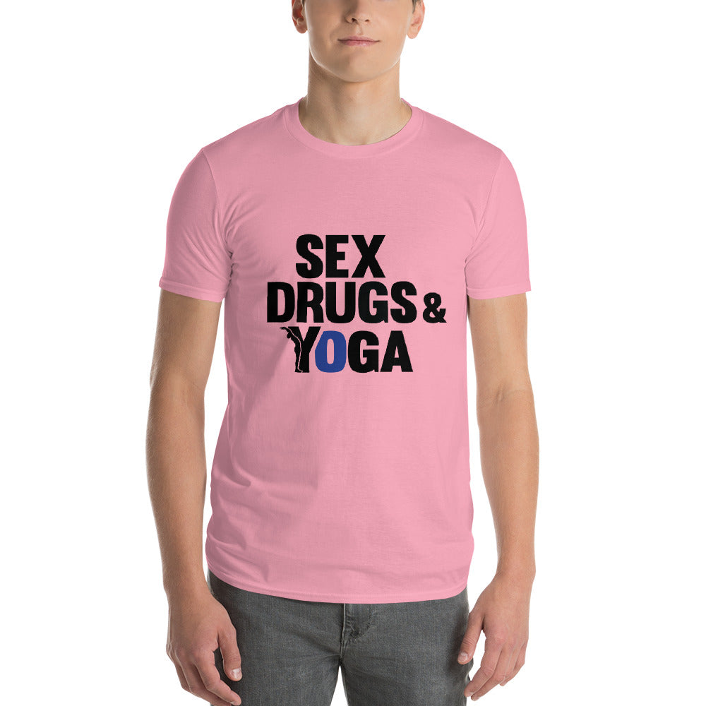 t-shirt homme rose yoga - s*x dr*g and yoga - yofe-YOFE YOGA