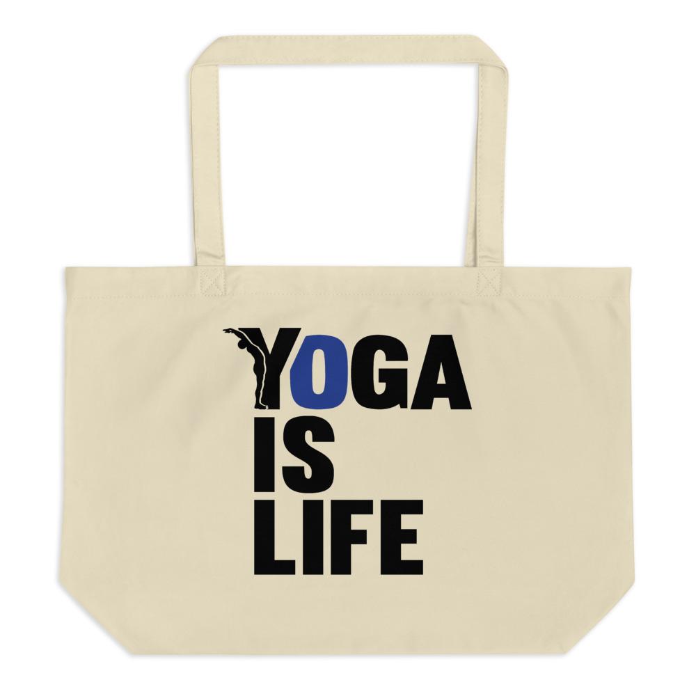 aa_yofe - XXL tote bag - yoga is life-YOFE YOGA